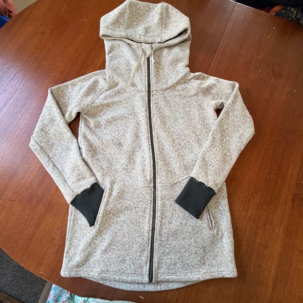 DESO Wanderer Full Zip Scuba Hoodie Jacket Oatmeal Heather LG
